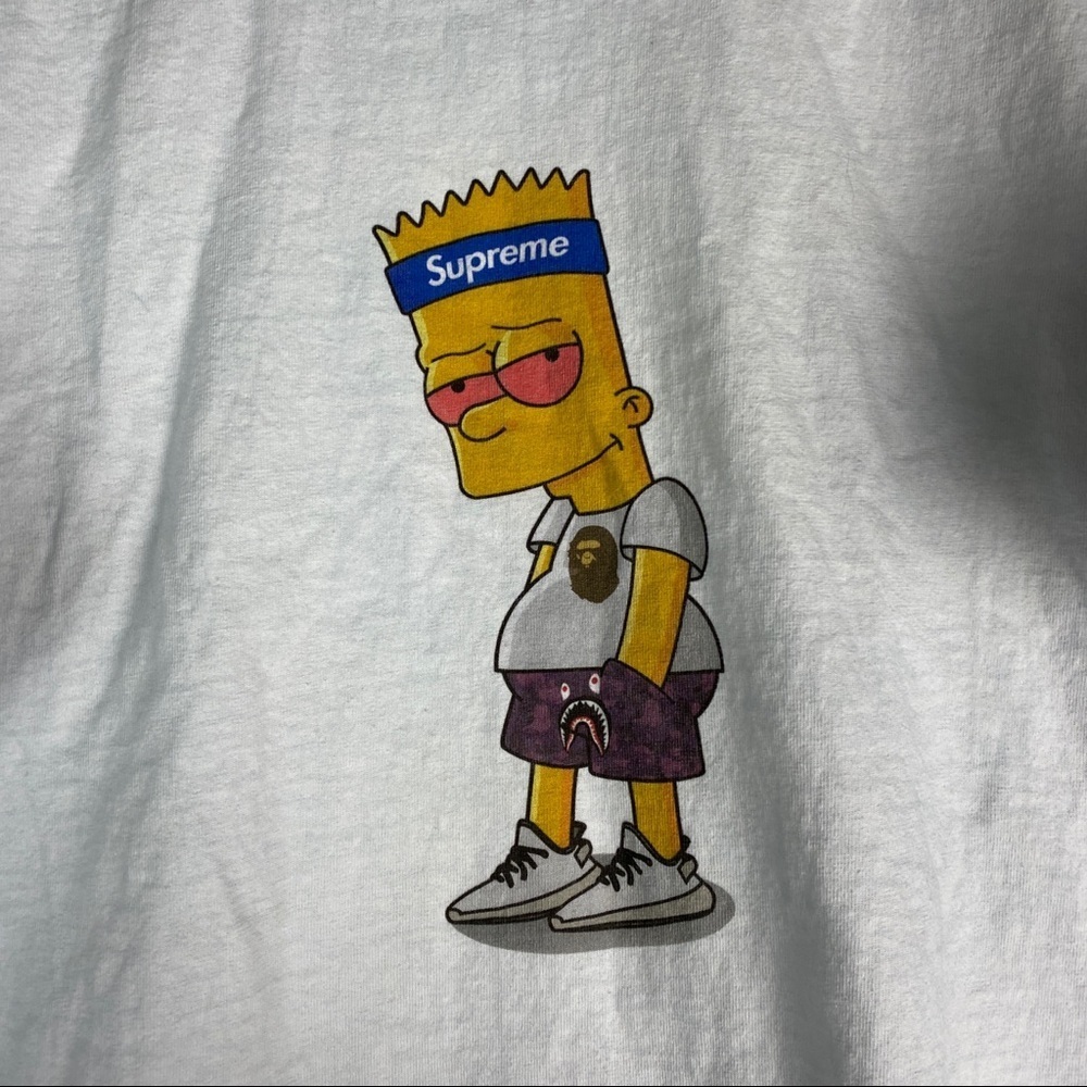 Double Up Bart Simpsons Shirt Mens Size XL - Picture 2 of 7